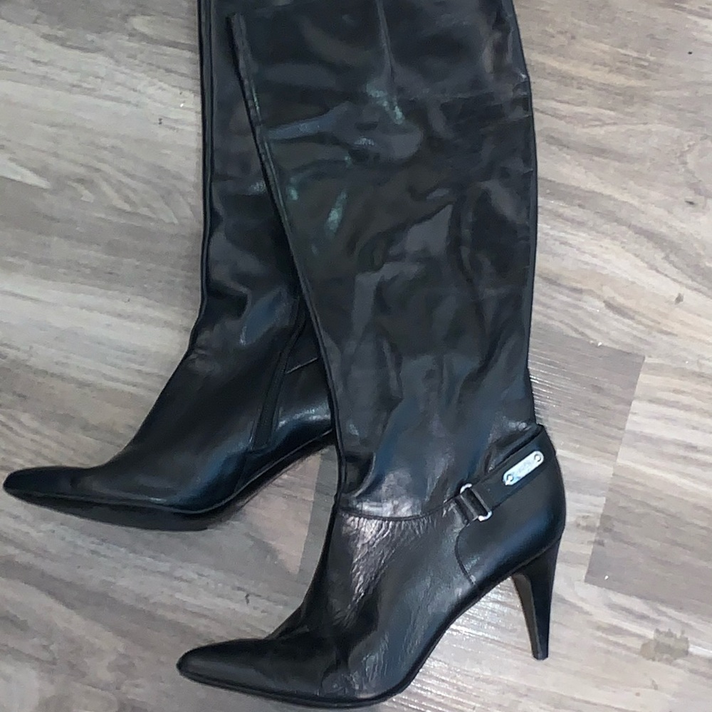 Calvin Klein Liv Kidskin Leather Boots